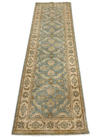 3x8 Blue and Ivory Persian Runner