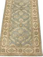 3x8 Blue and Ivory Persian Runner