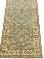 3x8 Blue and Ivory Persian Runner