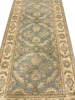 3x8 Blue and Ivory Persian Runner