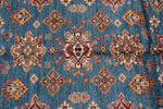 9x12 Blue and Red Kazak Tribal Rug