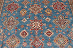 9x12 Blue and Red Kazak Tribal Rug