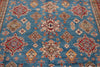 9x12 Blue and Red Kazak Tribal Rug