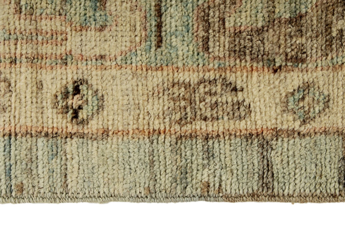 12x14 Light Blue and Ivory Turkish Oushak Rug