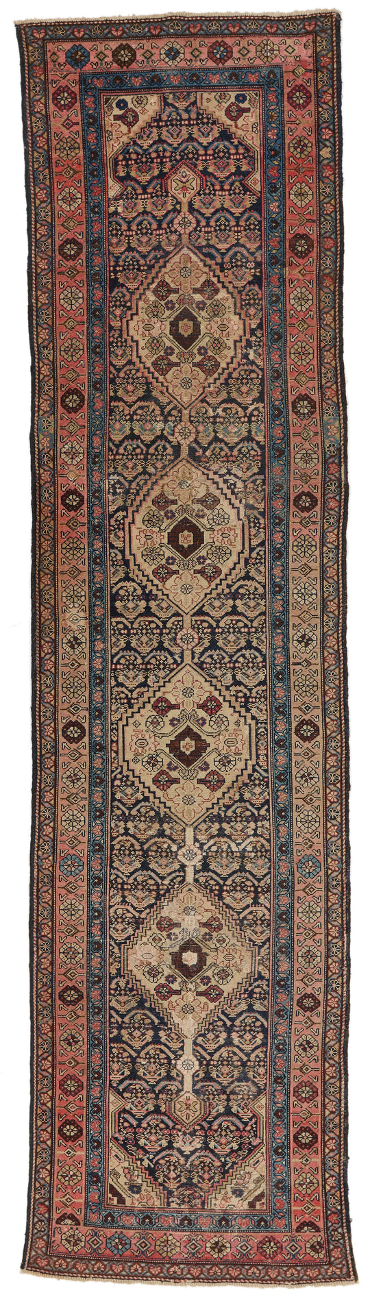 3x13 Navy and Rust Persian Tribal Runner