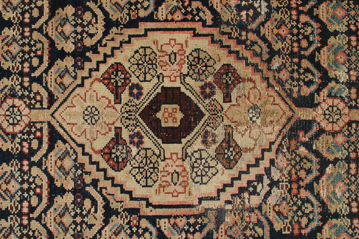 3x13 Navy and Rust Persian Tribal Runner