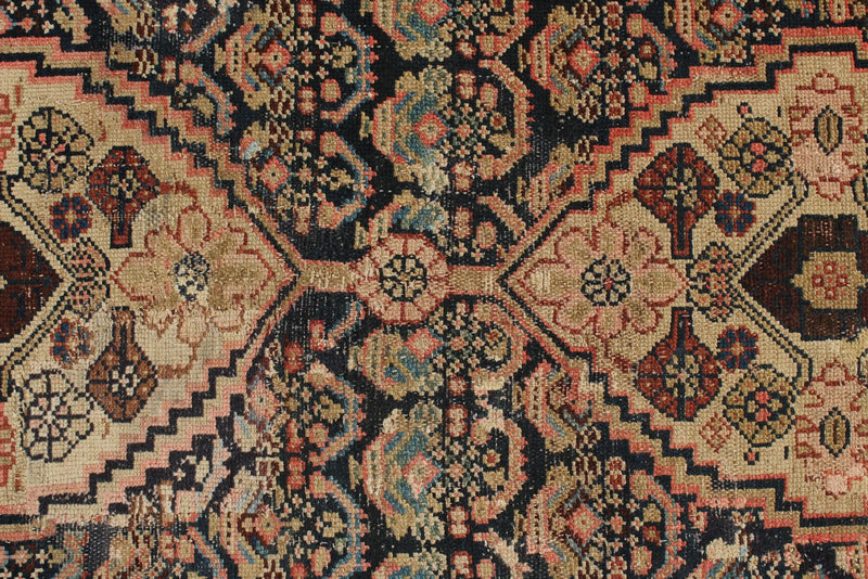 3x13 Navy and Rust Persian Tribal Runner