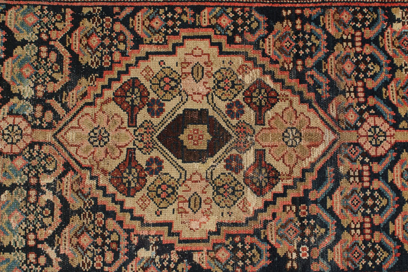 3x13 Navy and Rust Persian Tribal Runner