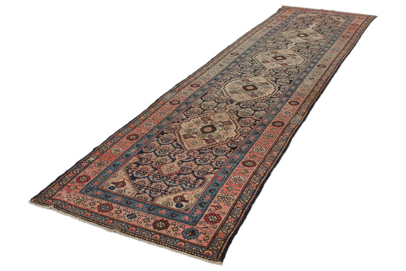 3x13 Navy and Rust Persian Tribal Runner