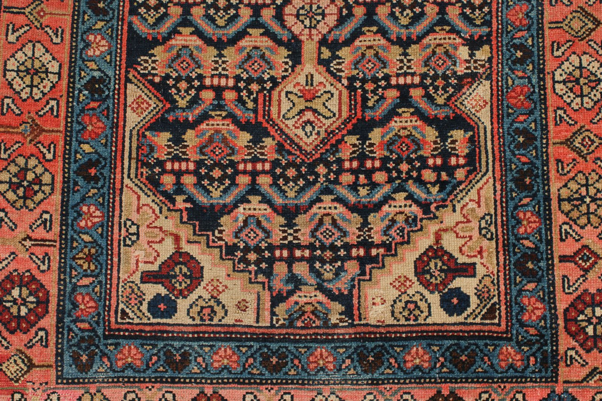 3x13 Navy and Rust Persian Tribal Runner