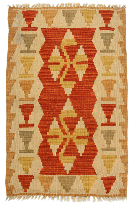 2x3 Multicolor Turkish Tribal Rug