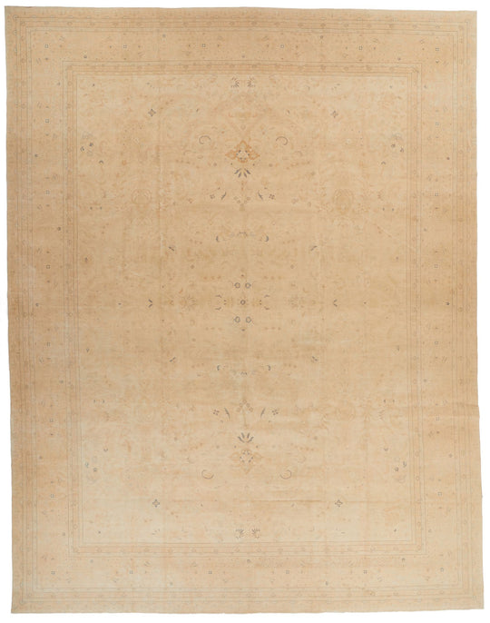 14x18 Beige Turkish Oushak Rug