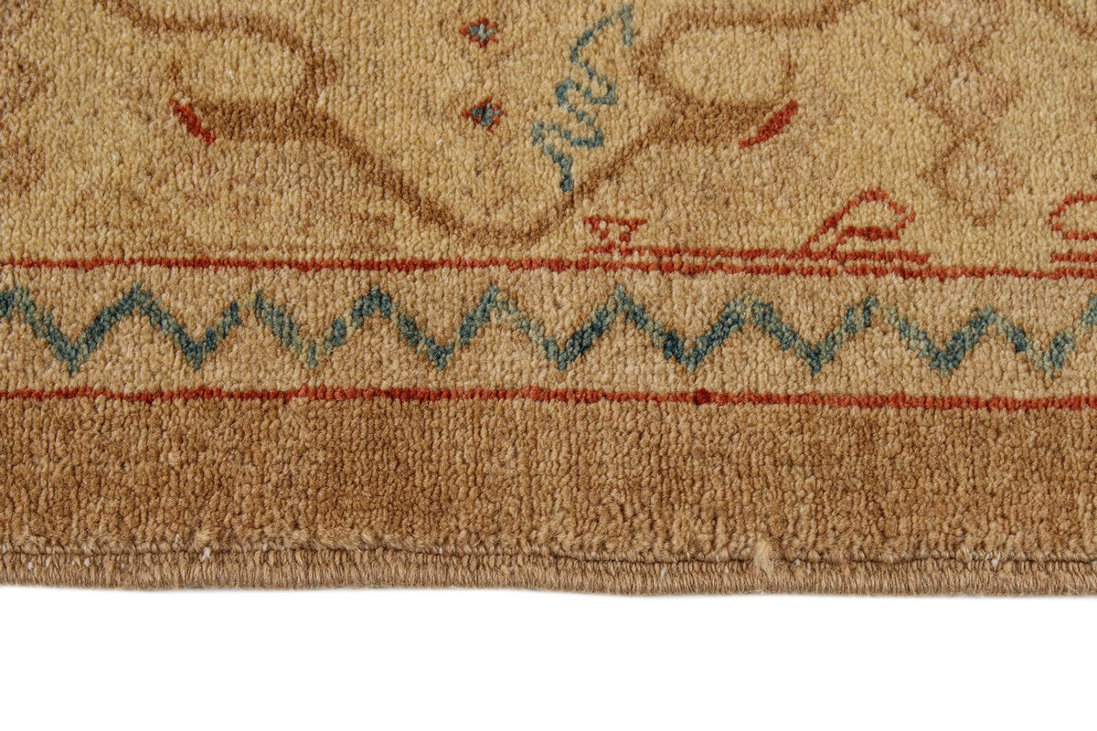 11x18 Brown and Ivory Turkish Traditional Rug