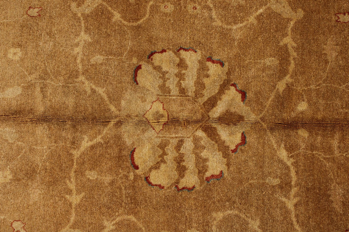 11x18 Brown and Ivory Turkish Traditional Rug