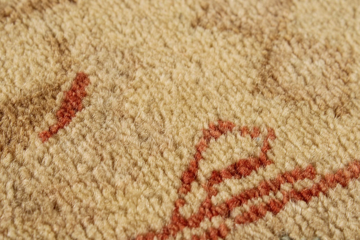 11x18 Brown and Ivory Turkish Traditional Rug