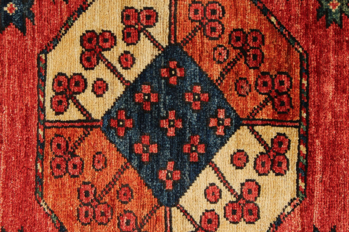3x10 Red and Ivory Turkish Tribal Runner