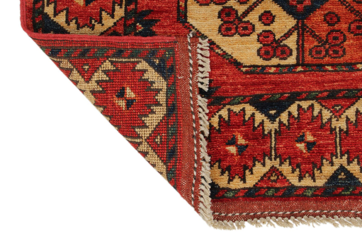 3x10 Red and Ivory Turkish Tribal Runner