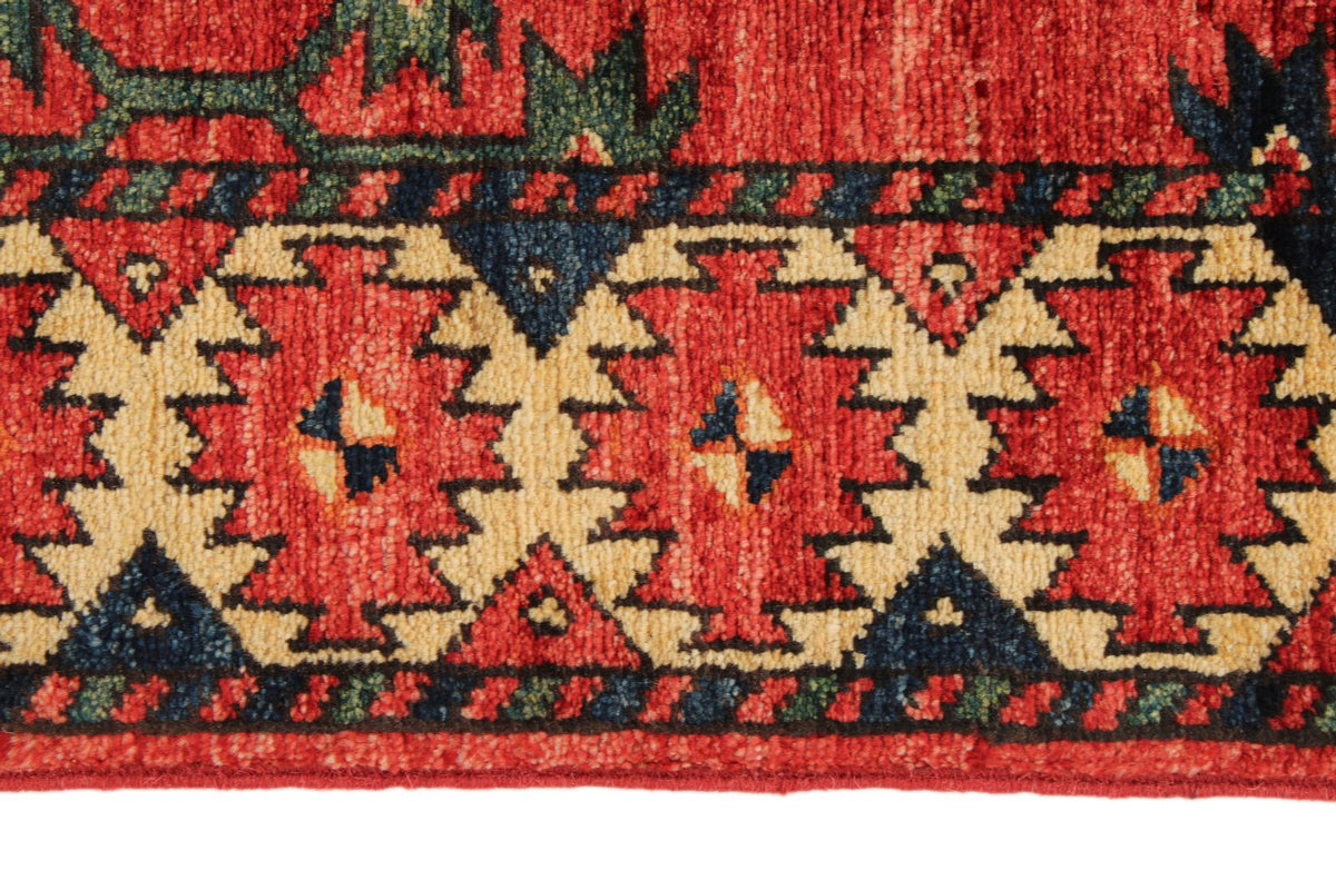 3x10 Red and Ivory Turkish Tribal Runner