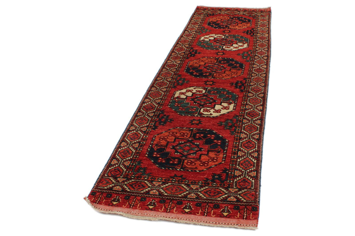 3x10 Red and Rust Turkish Tribal Runner