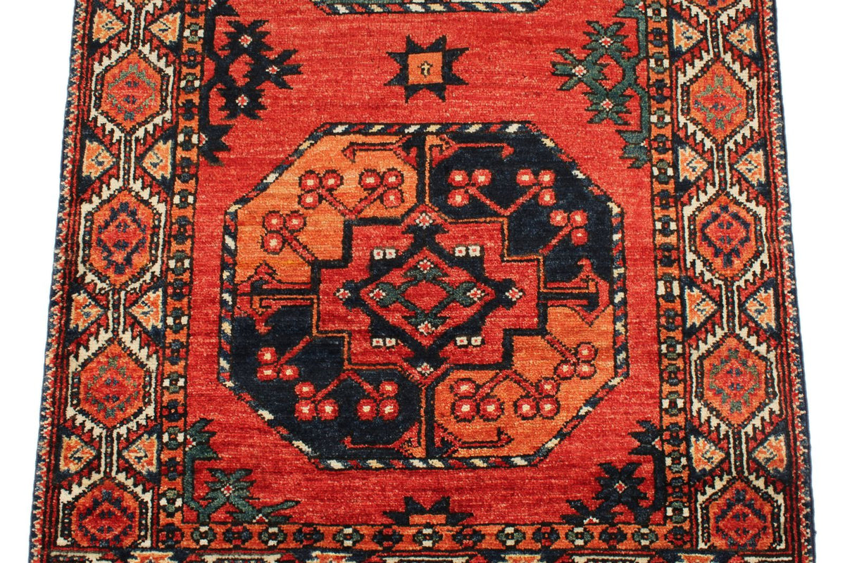 3x10 Red and Rust Turkish Tribal Runner