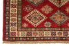 4x6 Red and Ivory Kazak Tribal Rug