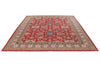 8x10 Red and Ivory Kazak Tribal Rug