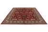 8x10 Red and Ivory Kazak Tribal Rug