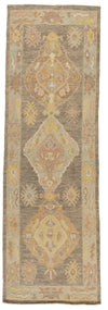 3x9 Beige and Gray Turkish Oushak Runner