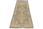 3x9 Beige and Gray Turkish Oushak Runner