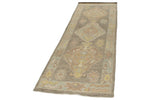 3x9 Beige and Gray Turkish Oushak Runner