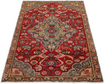 3x6 Red and Gray Turkish Tribal Rug
