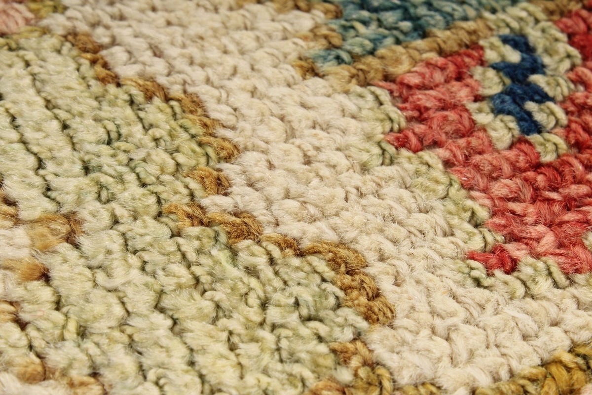 10x13 Red and Ivory Turkish Oushak Rug