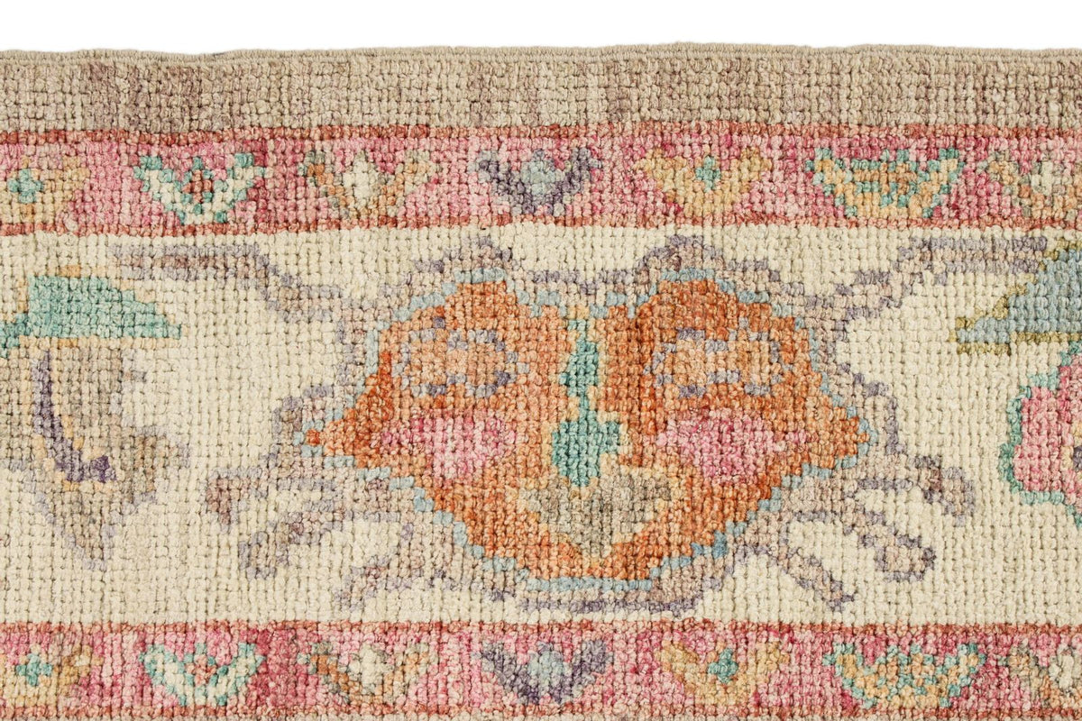5x7 Gray and Ivory Turkish Oushak Rug
