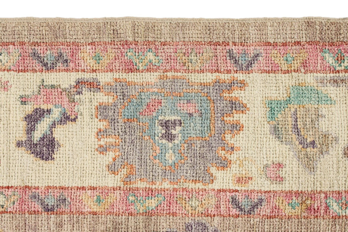 5x7 Gray and Ivory Turkish Oushak Rug
