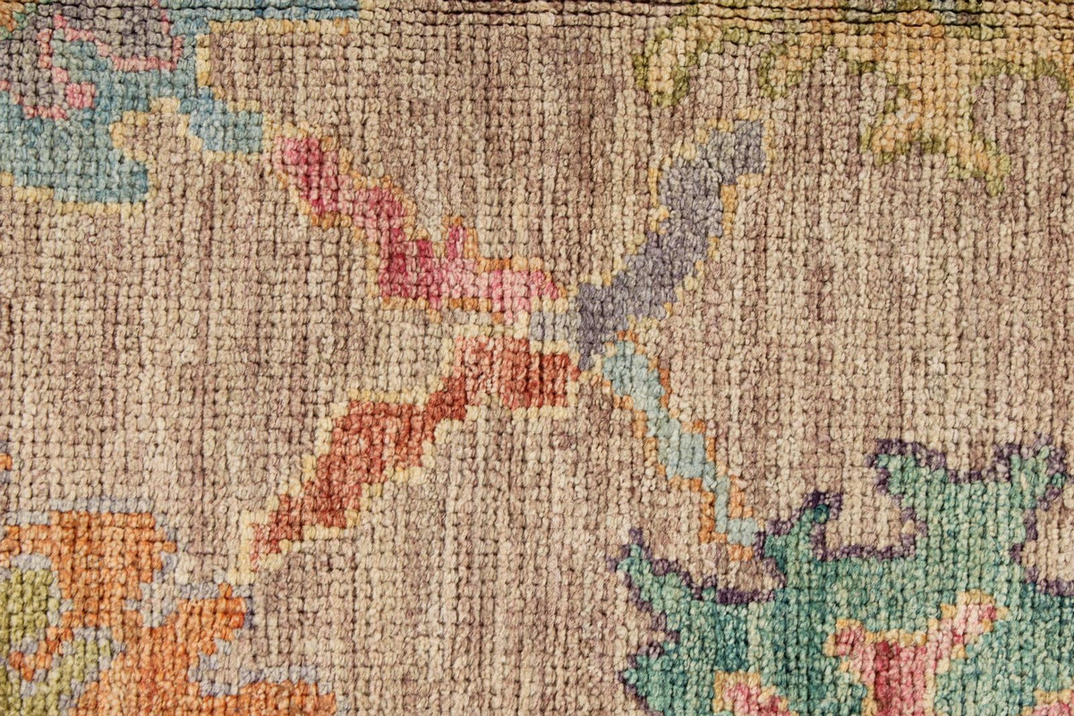 5x7 Gray and Ivory Turkish Oushak Rug