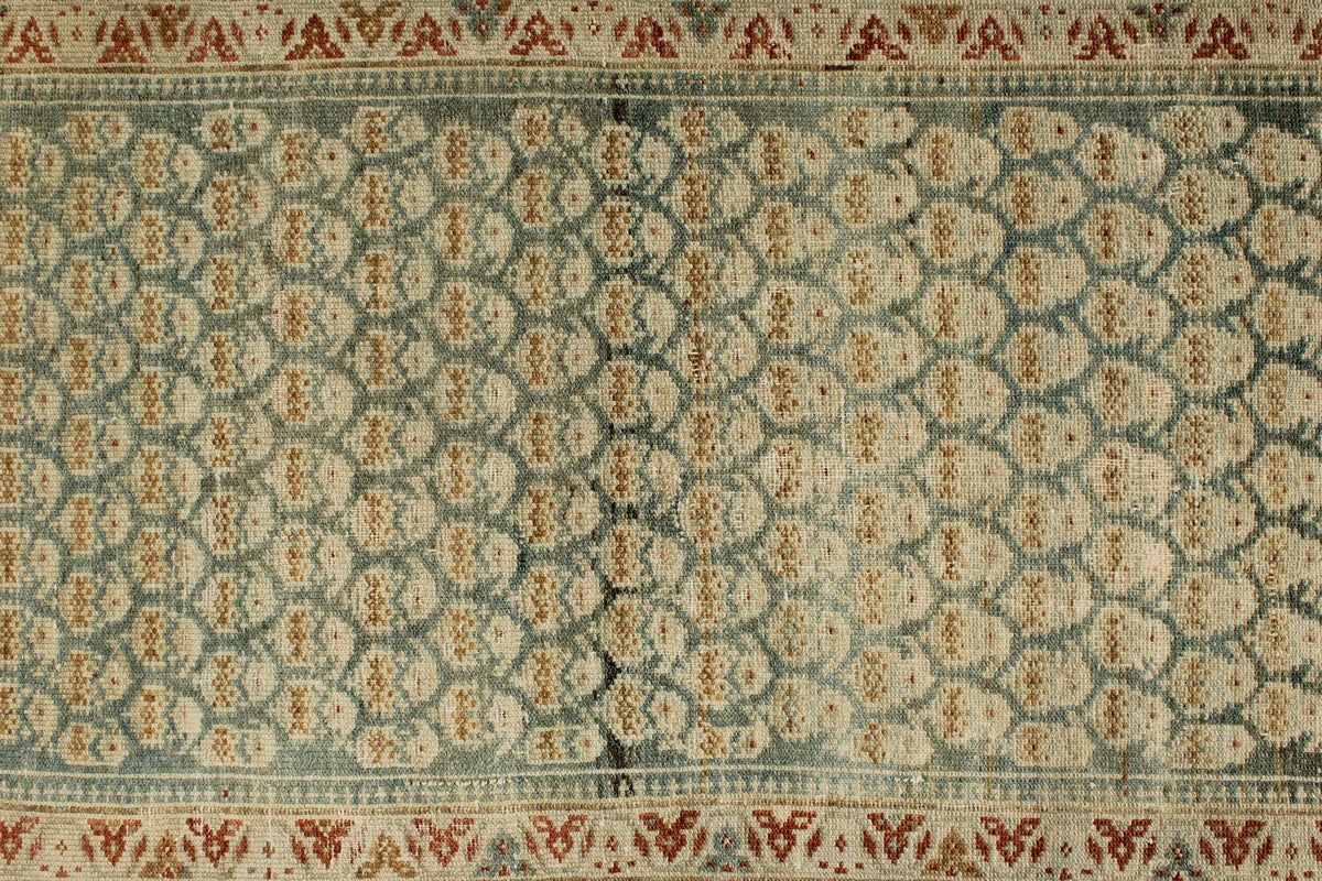 3x15 Blue and Red Persian Runner