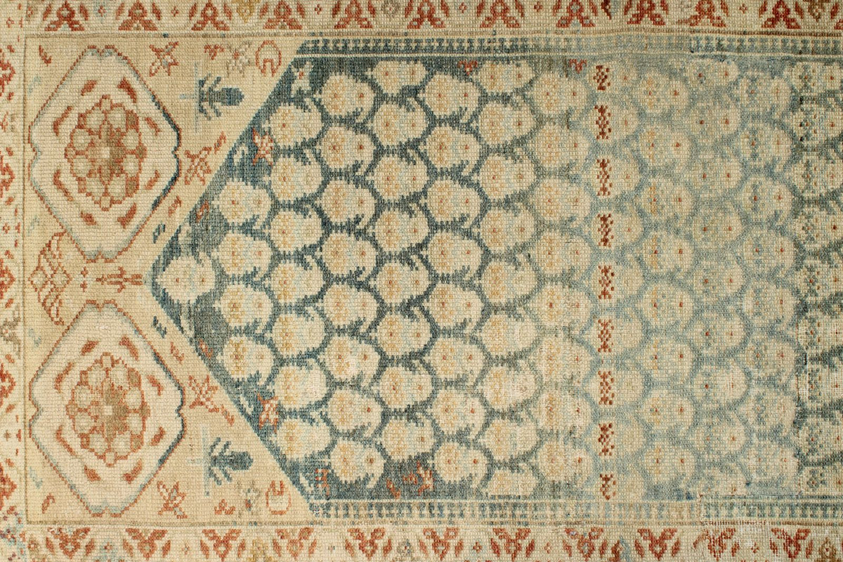 3x15 Blue and Red Persian Runner