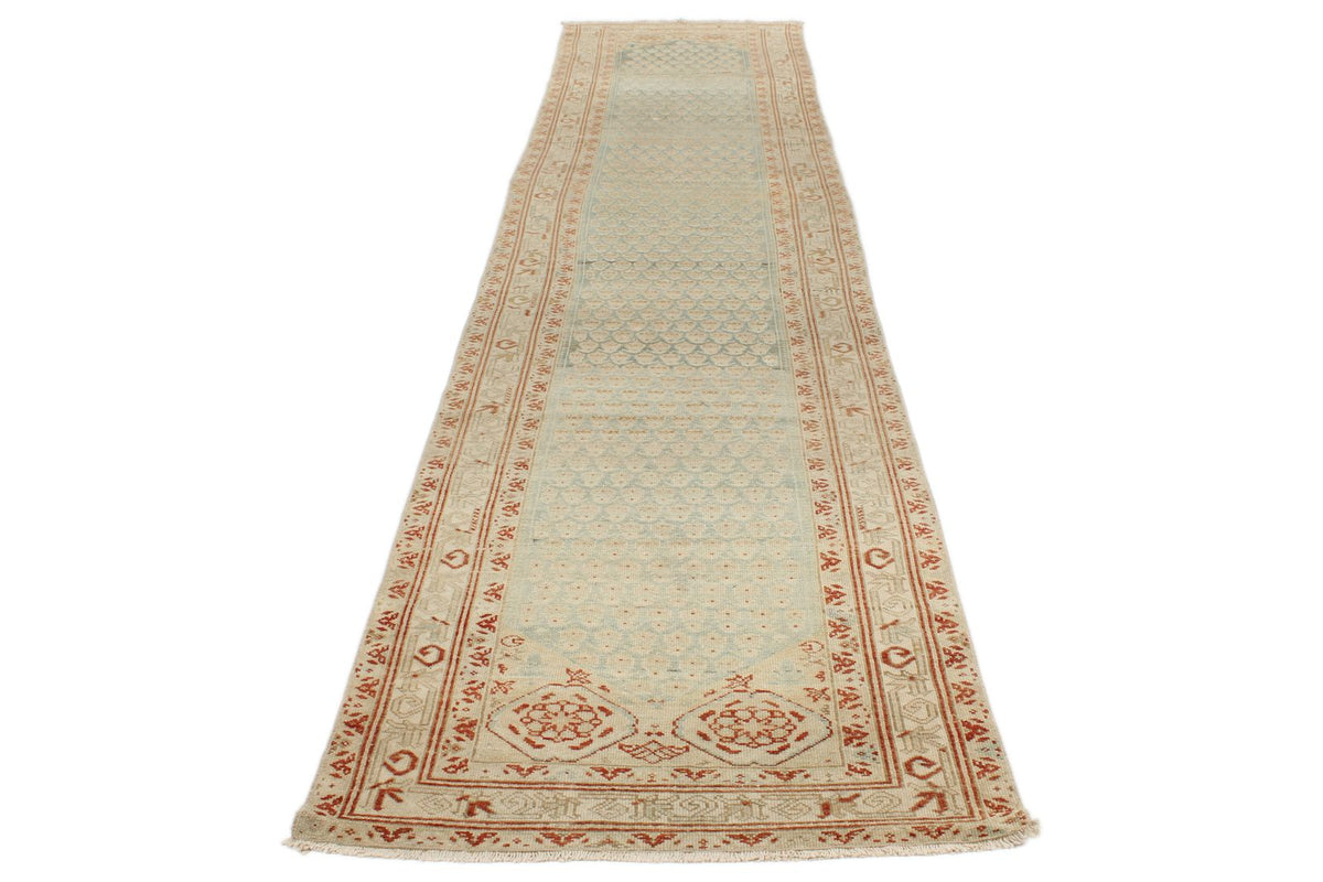 3x15 Blue and Red Persian Runner