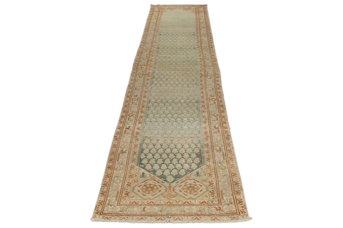 3x15 Blue and Red Persian Runner