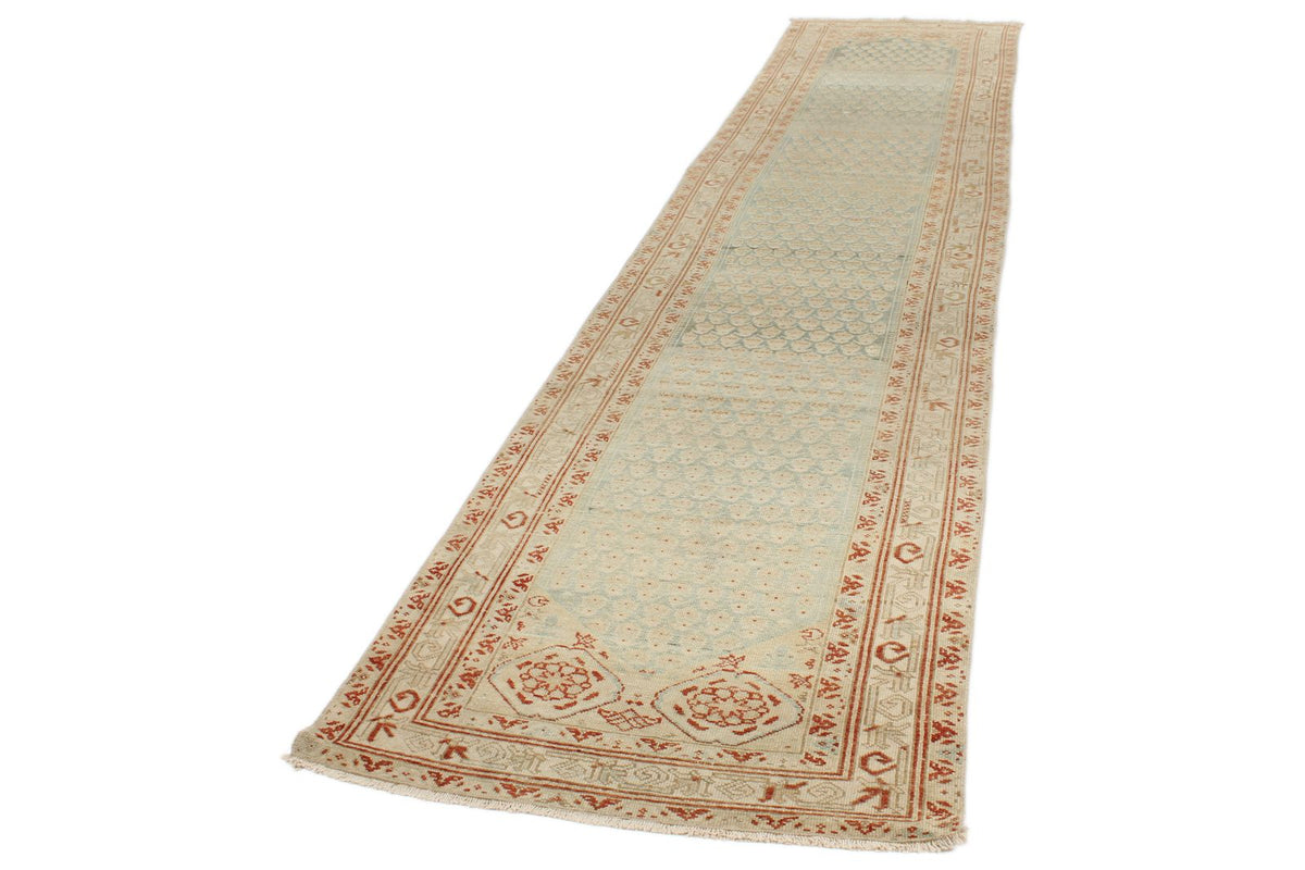 3x15 Blue and Red Persian Runner