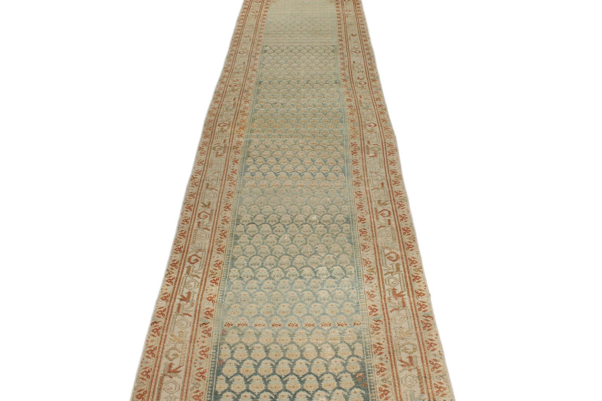 3x15 Blue and Red Persian Runner