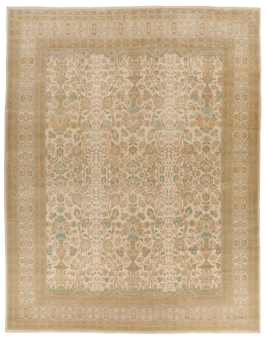 12x15 Beige and Ivory Persian Traditional Rug