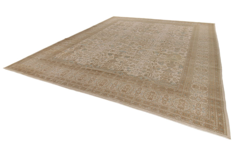 12x15 Beige and Ivory Persian Traditional Rug