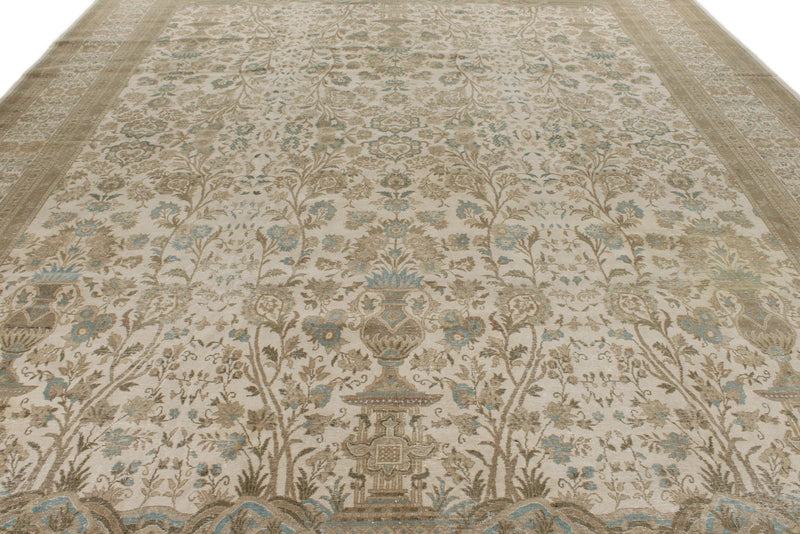 12x15 Beige and Ivory Persian Traditional Rug