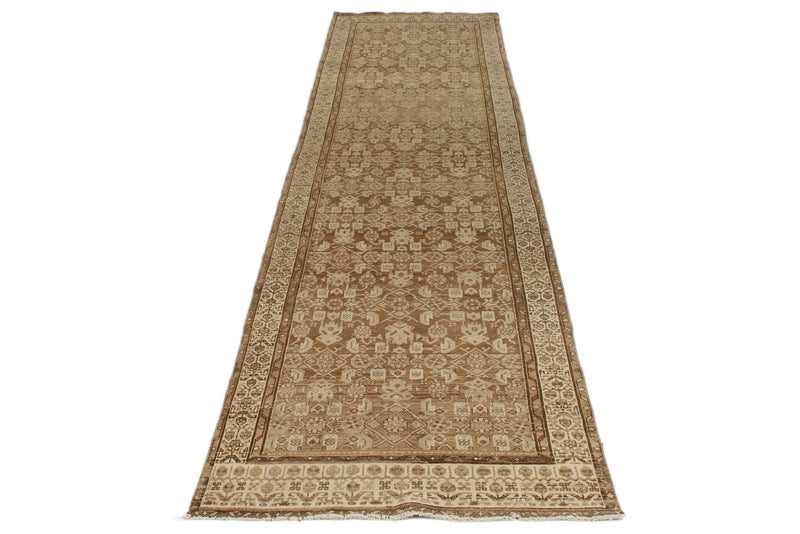 3x13 Brown and Beige Persian Runner