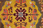 3x9 Multicolor and Brown Turkish Tribal Runner