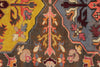 3x9 Multicolor and Brown Turkish Tribal Runner