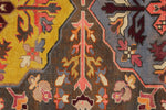 3x9 Multicolor and Brown Turkish Tribal Runner