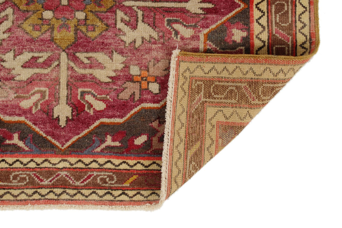 3x9 Multicolor and Brown Turkish Tribal Runner