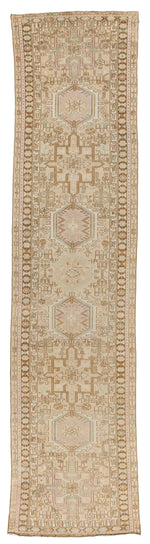 3x13 Gold and Blue Persian Tribal Runner